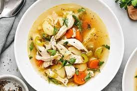 Chicken boil with soup