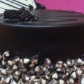  Choco Chips Cake Small + Popper 40 inch + Sparkle candle 