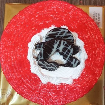   Red Velvet Cheese Cake Small + Popper 40 inch + Sparkle candle