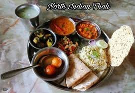 GRAVY SABJI , DRY SABJI , 3 CHAPATI , GULAB JAMUN 2, DAL DICE / PULAO, PICKLE, CHATNI, PICKLE,PAPAD,SALAD[ UNLIMITED ]