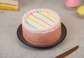  Rainbow Regular Round Cake Small + Popper 40 inch + Sparkle candle 