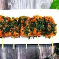Crispy spinach and paneer chunks