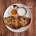 aloo paratha with curd 