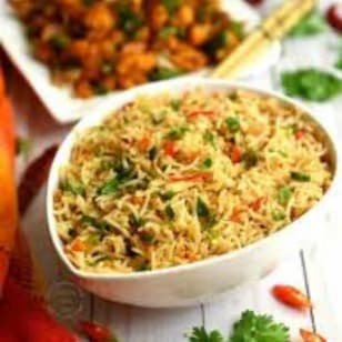 veg garlic rice & noodles